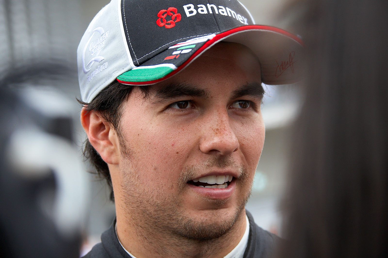 Mexican Sergio Perez, 9th after qualifying, Mexican Grand Prix, 2015