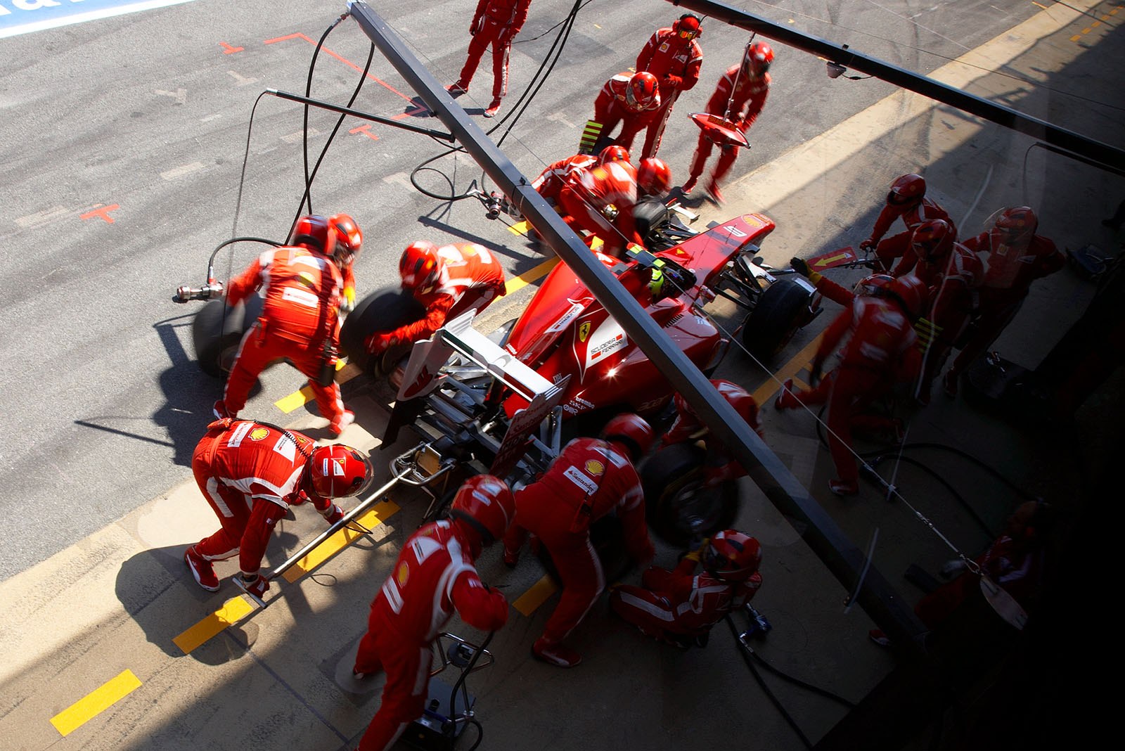 Pit stop of Felipe Massa, Ferrari.