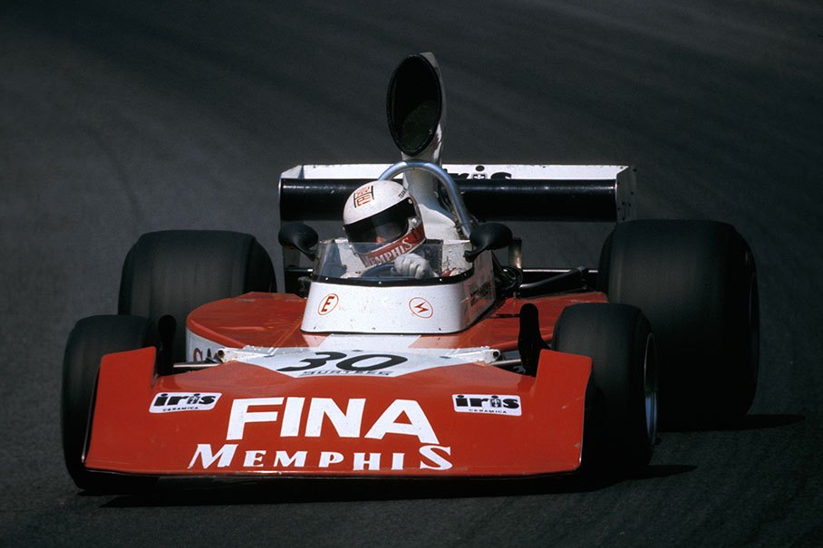 Austrian Dieter Quester in a Surtees TS16 on his first and only F1 race - made possible by his domestic tobacco brand Memphis - he is still active in touring cars and sportscars racing.