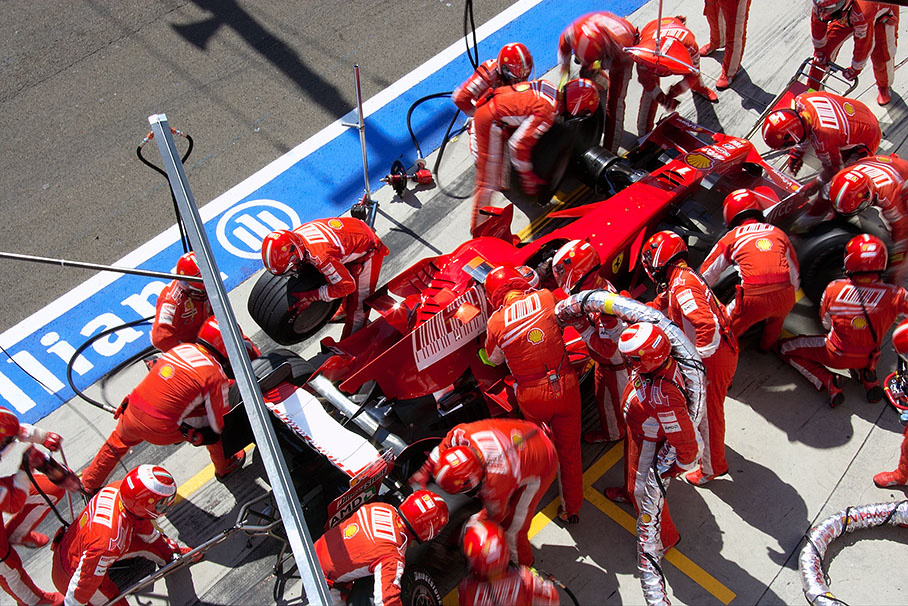 Pit stop of Kimi Raikkonen, Scuderia Ferrari